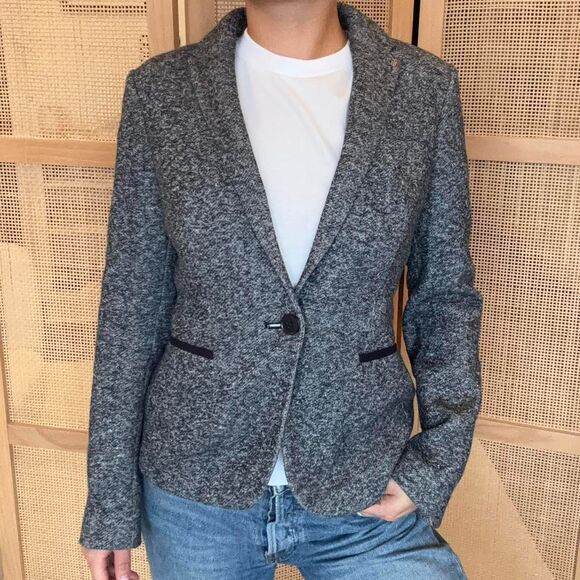 TOMMY HILFIGER Buttoned Heather Blazer Jacket size 2 - Picture 1 of 7